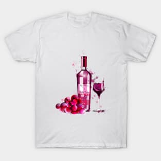 Red Wine Is Bottle Poetry T-Shirt